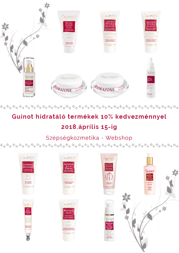 Szépségkozmetika Guinot hidratáló akció 2018.március-április